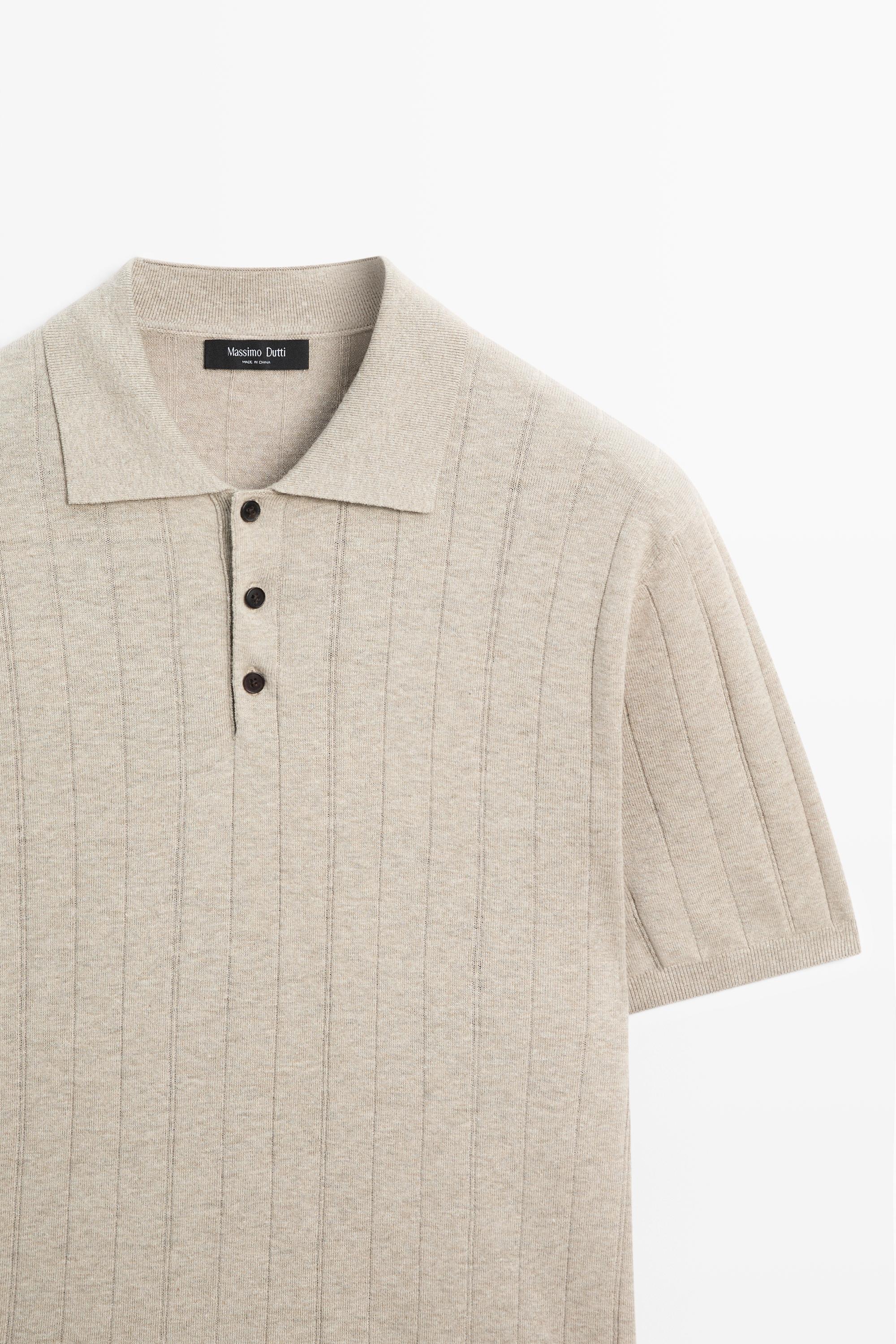 Polo à manches courtes en maille avec coton